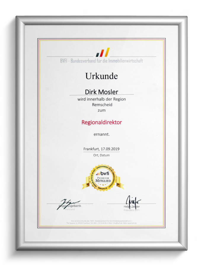 Dirk Mosler - BVFI Regionaldirektor Remscheid